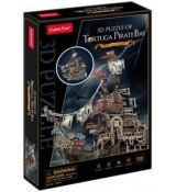 3D puzzle Pirátsky loď s prístavom